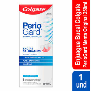 Colgate Periogard Solucion Bucal Sin Alcohol Frasco X 250 Ml - Colgate