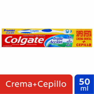 Crema Dental Colgate Triple Accion X 50 G + Cepillo Premier Clean - Colgate