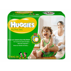 Pañales Huggies Active Sec Etapa 5 Xxg X 30 Unidades - Huggies