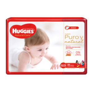 Pañal Huggies Natural Care G Etapa 3 X 50 Unidades Unisex - Huggies