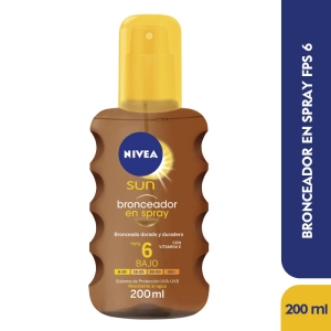 Nivea Sun Bronc Aceite En Spray Fps 6 X 200 Ml - Nivea
