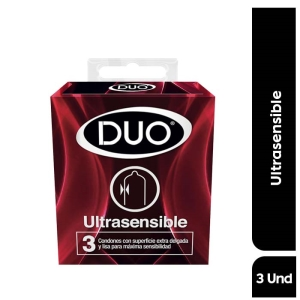 Condones Duo Ultrasensible X 3 Unidades  - Duo