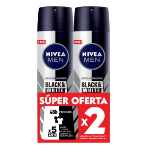 Nivea Deo For Men Invisible Black & White Spray 2 X 150 Ml (super Oferta) - Nivea