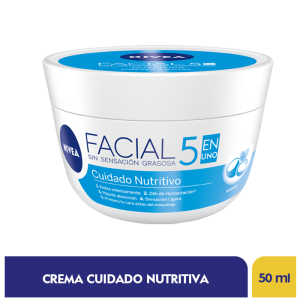 Crema Facial Nivea Cuidado Nutritivo 5 En 1 Piel Normal Pote X 50 Ml - Nivea