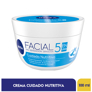 Crema Facial Nivea Cuidado Nutritivo 5 En 1 Piel Normal Pote X 100 Ml - Nivea