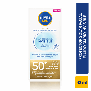 Nivea Sun Protec Solar Facial Fluido Diario Invisible Fps 50+ Fco X 40 Ml Todo - Sin Asignar