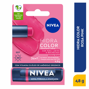 Nivea Lip Care Hidra Color Rosa Pink Hidratante Labial Fps 30 X 4.8 Gr - Sin Asignar