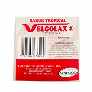 Velgolax Sabor Tropical 94/1.96/2% Polvo Caja C/sobre X 22 Gr - Sin Asignar