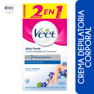 Veet Crema Depilatoria Piel Sensible 2 X 100 Ml (2 En 1) - Veet