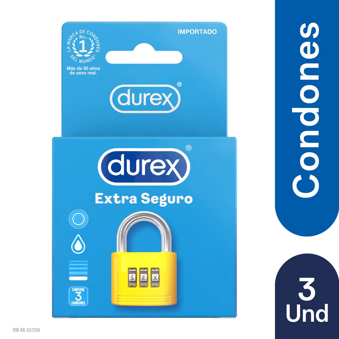 Condon Durex Extra Seguro Caja X 3 Unidades - Durex