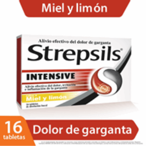 Strepsils Intensive Sabor A Miel Y Limon Caja X 16 Tabletas - Strepsils