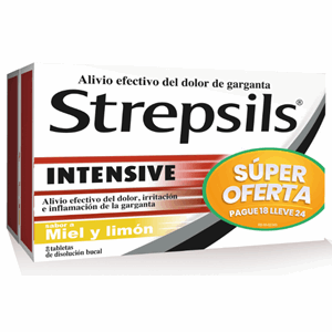 Strepsils Intensive 8.75 Mg Miel Y Limon Pague 18 Lleve 24 Tabletas De Disol Bu - Sin Asignar