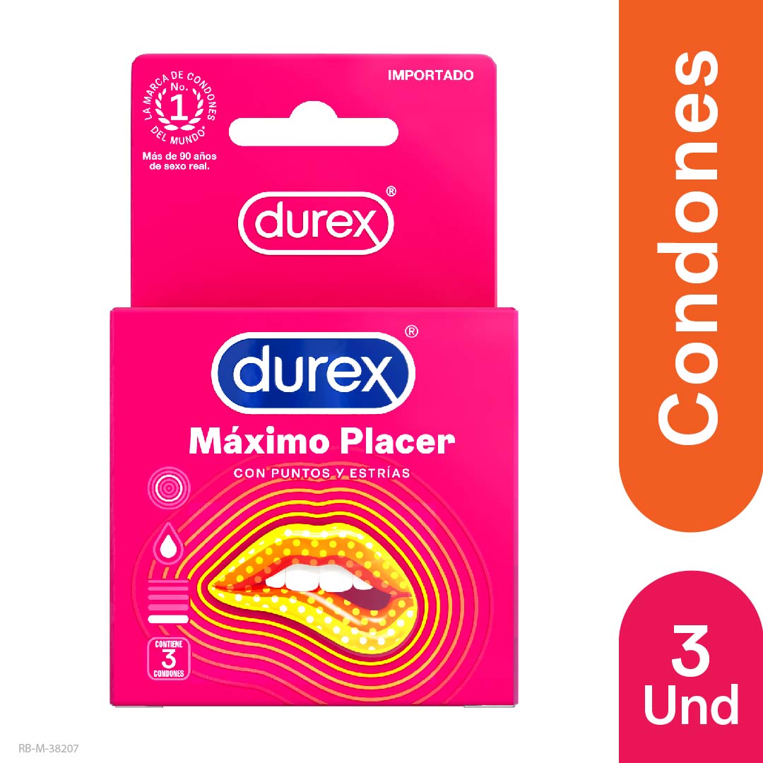 Durex Condon Maximo Placer Caja X 3 Und - Sin Asignar