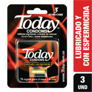 Condones Today Con Espermicida Caja X 3 Unidades - Today