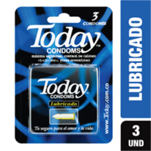 Condones Today Lubriricado X 3 Unidades - Today