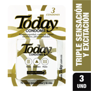 Condones Today Triple Pleasure X 3 Unidades - Today