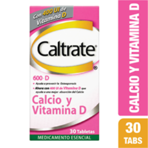 Caltrate 600 Mg Vitamina D 400 Ui X 30 Tabletas - Caltrate