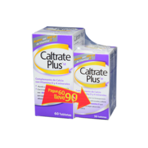 Caltrate Plus M 400 Ui + Vitamina D (pague 60 Lleve 90 Tabletas) - Caltrate Plus