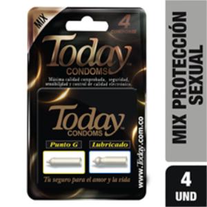 Today Condon Mix X 4 Ui (2 L/ricado+2 Punto G) - Today