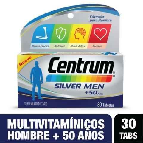 Centrum Silver Men + 50 Años Frasco X 30 Tabletas - Centrum