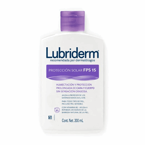 Crema Corporal Lubriderm Proteccion Solar Spf 15 Frasco X 200 Ml - Lubriderm