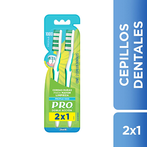 Cepillos Dentales Pro Doble Accion Profile 1000  2x1 Oferta - Oral B