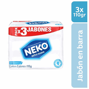 Neko Jabon Extra Suave Barra Bolsa 3 X 110 Gr P/especial - Sin Asignar