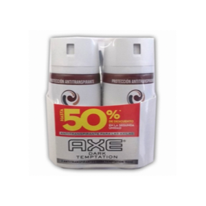 Desodorante Axe Dark Temptation Seco Aerosol 2 Frascos X 152 Ml (precio Especial) - Axe