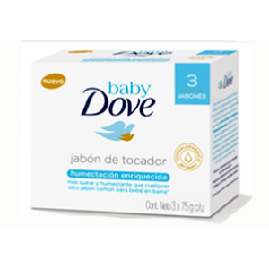 Dove Baby Jabon De Tocador Humec Enriquecida Tripack X 75 Gr - Dove