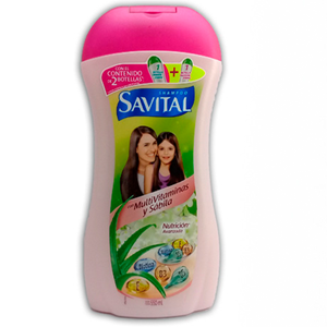 Shampoo Savital Con Multivitaminas Y Sabila Frasco X 550 Ml - Savital