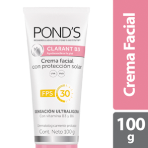 Crema Facial Pond`s Clarant B3 Protector Solar Fps30 Tubo X 100 G - Ponds