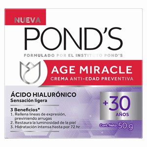 Pond`s Age Miracle Antiedad Preventiva + 30 Años Frasco X 50 G - Ponds