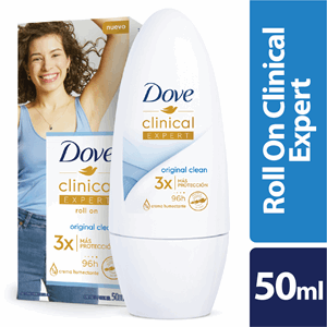 Desodorante Dove Clinical Expert Original Clean Roll-on  X 50 Ml - Dove