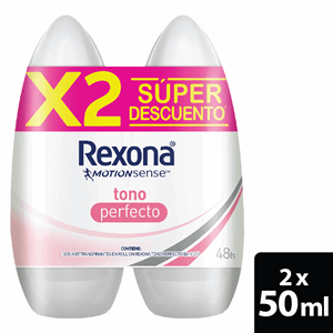 Desodorante Rexona Women Tono Perfecto Roll-on 2 X 50 Ml (super Descuento) - Rexona