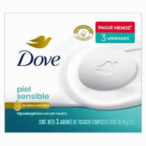 Dove Jabon De Tocador Compuesto Piel Sensible Tripack X 90 Gr C/u - Sin Asignar