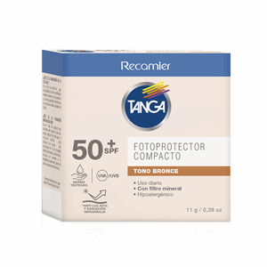 Tanga Fotoprotector Compacto Spf 50+ Tono Bronce X 11 Gr - Sin Asignar