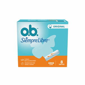 Tampones O B Original Siempre Libre Super X 8 Unidades - O B