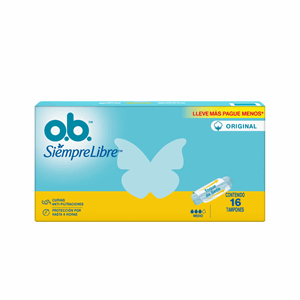 Tampones O.b. Original Siempre Libre Medio X 16 Unidades (lleve Mas Pague Menos) - O.b.