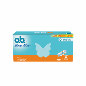 Tampones O B Original Siempre Libre Caja X 16 Unidades - Ob