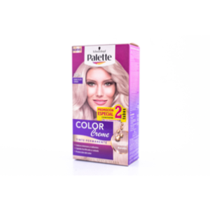 Tinte Palette Color Creme Est Rubio Plata Cenizo 10-1 Doble Tubo - Palette