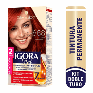 Tinte Igora Vital Est 6-888 Rubi Apasionado Doble Tubo X 100 G - Igora