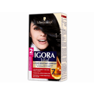 Tinte Igora Vital Est 1-1 Negro Azul Doble Tubo X 100 G - Igora