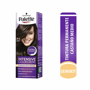 Tinte Palette Color Creme Castaño Medio 4-0 (gratis Oxigenta Y Guantes) - Palette