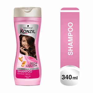 Konzil Shampoo Rosado Seda Liq Comp Vita 12 Suav Y Brillo T/tipo X 340 Ml - Sin Asignar