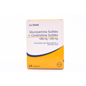 Glucosamina Sulfato + Condroitina Sulfato La Sante 1500/1200 Mg Caja X 15 Sobres - La Sante