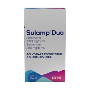 Sulamp Duo 1000 Mg/250 Mg/5 Ml Polvo Suspension Frasco X 30 Ml - Sulamp