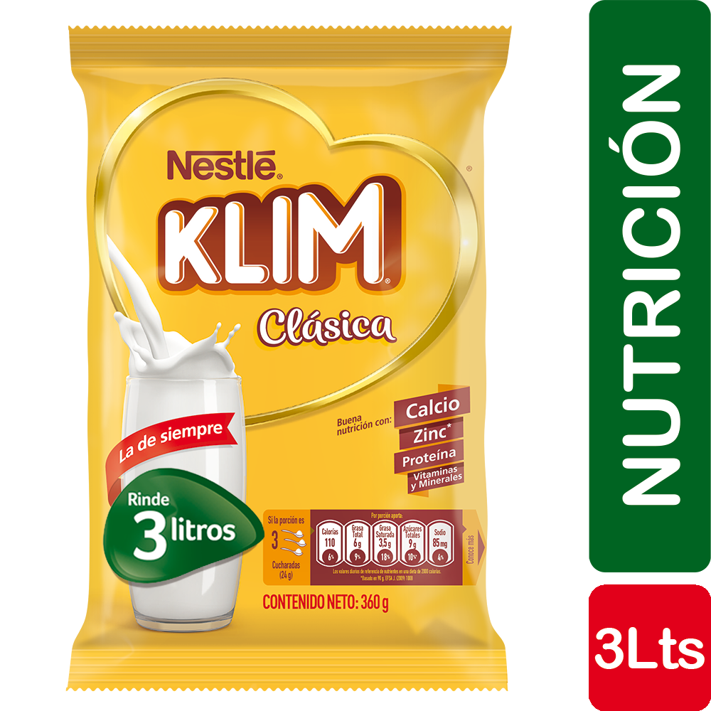 Leche Klim Clasica Fortificada X 360 Gr - Klim