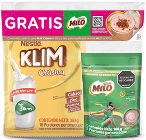 Klim Leche Clasica Fortif Inst Bolsa X 360 Gr Gtis Milo Activ-go Polvo Doypack - Sin Asignar