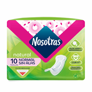 Nosotras Natural Normal X 10 Toallas 40020 - Nosotras