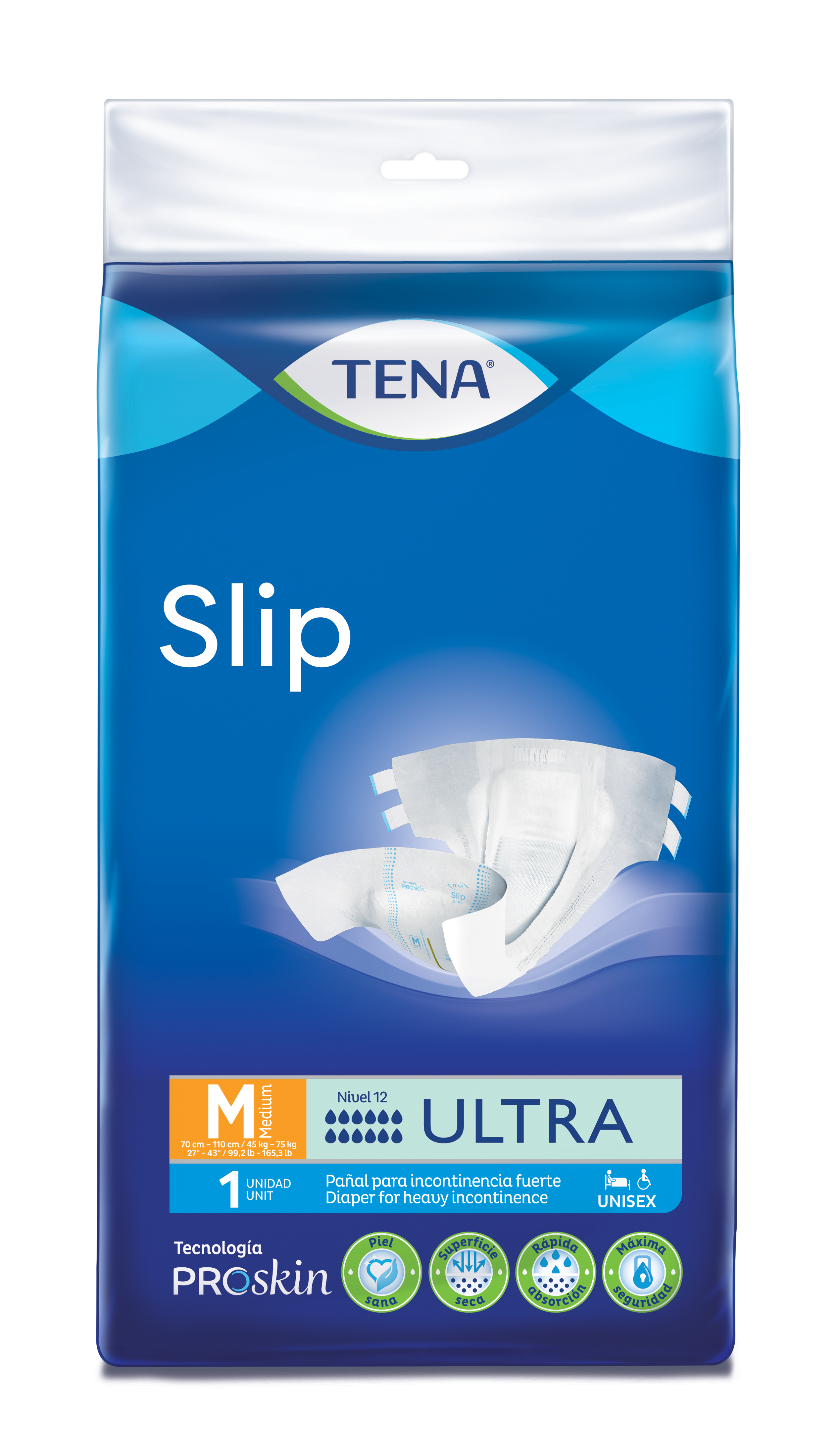 Pañal Tena Slip Talla M X 1 Unidad  - Tena